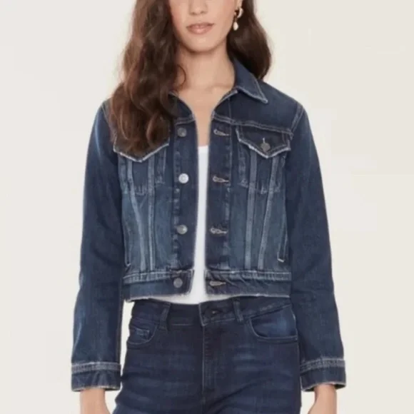 CURRENT /ELLIOTT NWT BABY TRUCKER DENIM JACKET - Picture 3 of 10